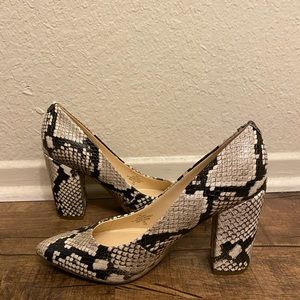 Snake print heels NW